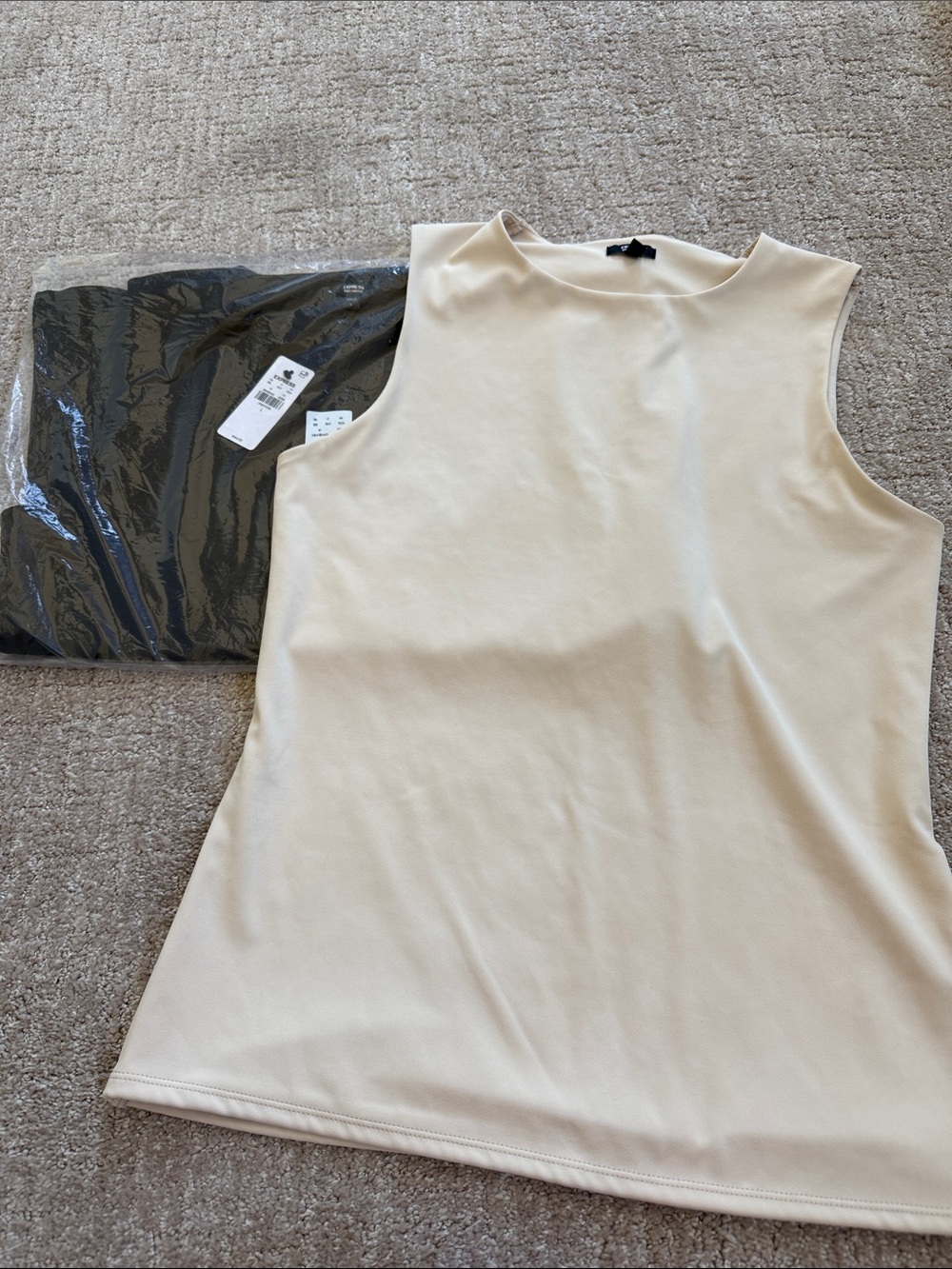 ‼️ Bundle of 2 ‼️ Express Body Contour Tanks:  black, ivory size L